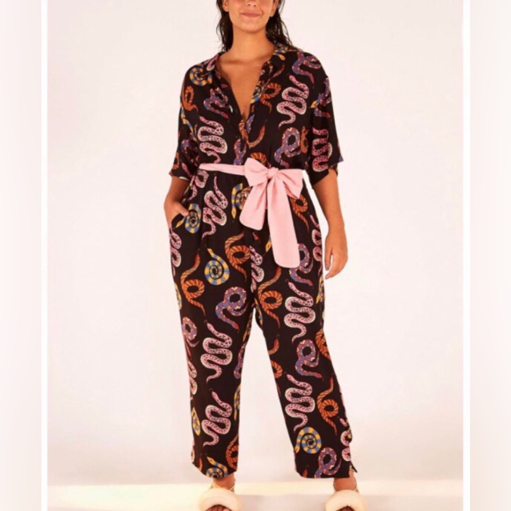 Farm Rio | Black Snake Jumper | Multi | XS